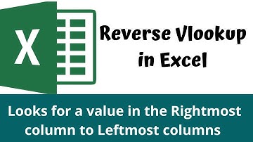 Reverse Vlookup in Excel ||