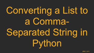 Converting a List to a Comma-Separated String in Python