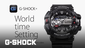 G-SHOCK GBA-400 - How to set the world time in G-SHOCK+ v2.0
