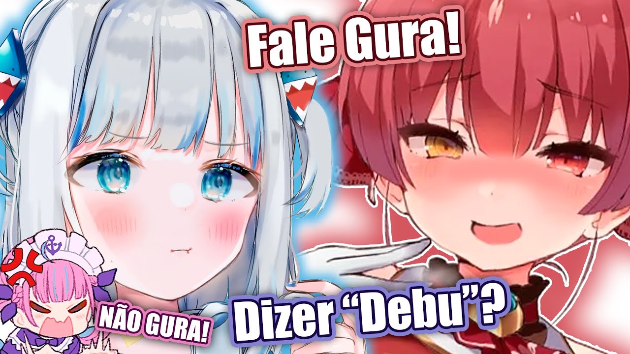 Marine ensina coisa errada pra Gura dizer! [Hololive EN sub BR]