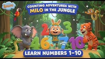 Counting Adventures with Milo in the Jungle | Learn Numbers 1–10 | Animagic Studio