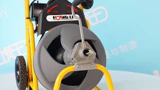 Hongli AG100 Drum drain cleaning machine 360° display.
