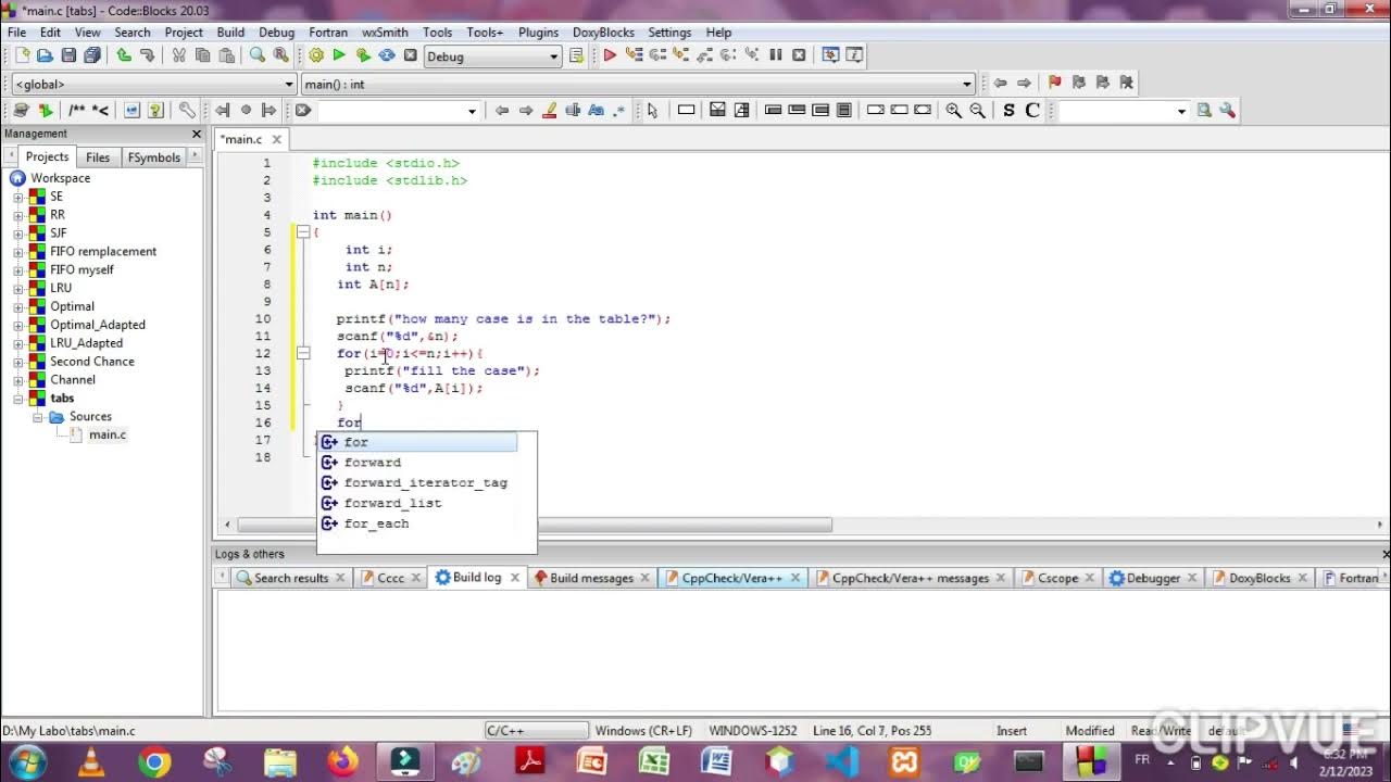 creating, filling and printing table in C - YouTube