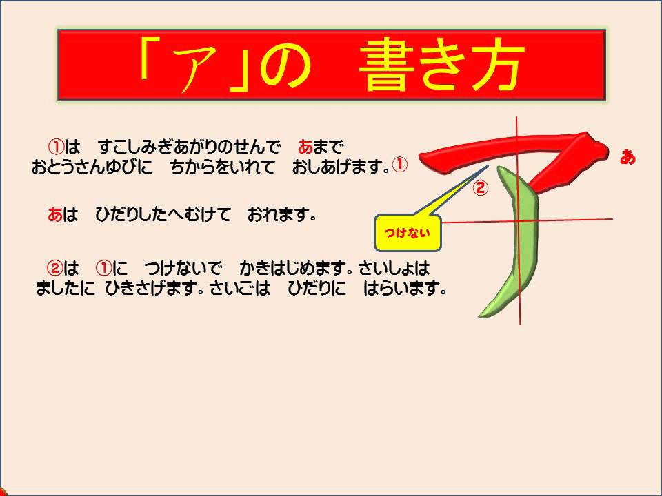 「ア」の書き方 - YouTube