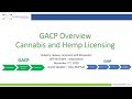 GACP Overview related to Cannabis and Hemp Licensing