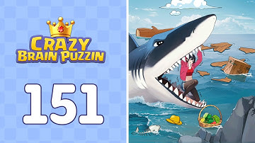 Crazy Brain Puzzle Level 151 Shark Escape