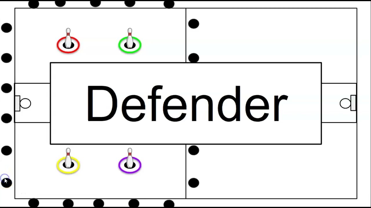 Elementary P.E. Games: Defender/Pin Guard/Pin Knockdown