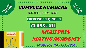 CLASS 12 MATHS: CHAPTER 2- COMPLEX NUMBERS/EXERCISE 2.5/Q.NO:1 ( i, ii, iii, iv )/TN SYLLABUS/NCERT.