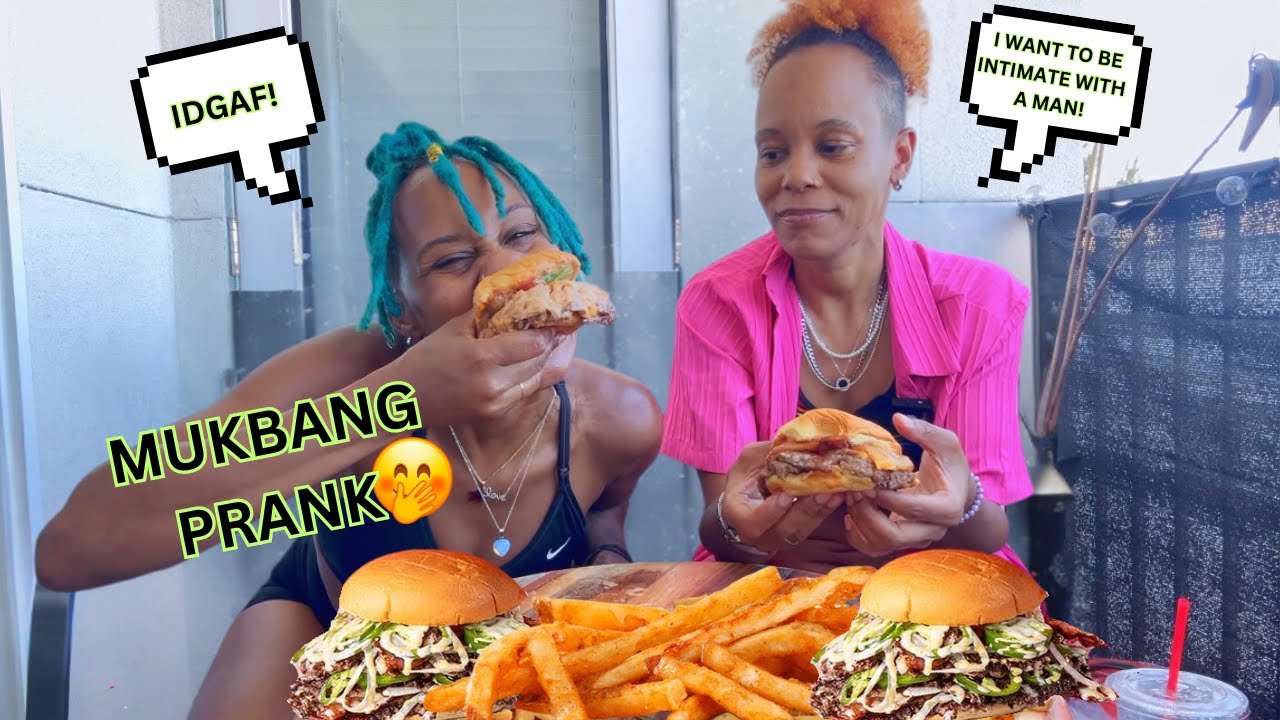 I THINK I WANT TO DATE MEN PRANK ON MY GF! | SMASH BURGER MUKBANG
