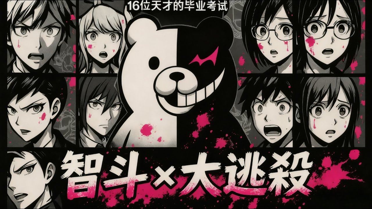16名最强高中生参加毕业考，考核内容却是自相残杀，并全球直播？一口气看完《弹丸论破》！