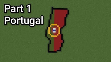 Portugal - Small Scale World Flag Map Tutorials in Minecraft (Part 1)