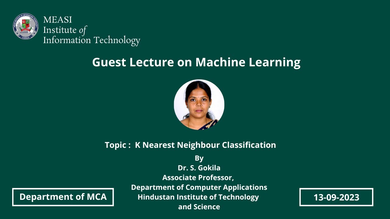 Guest Lecture on Machine Learning - YouTube