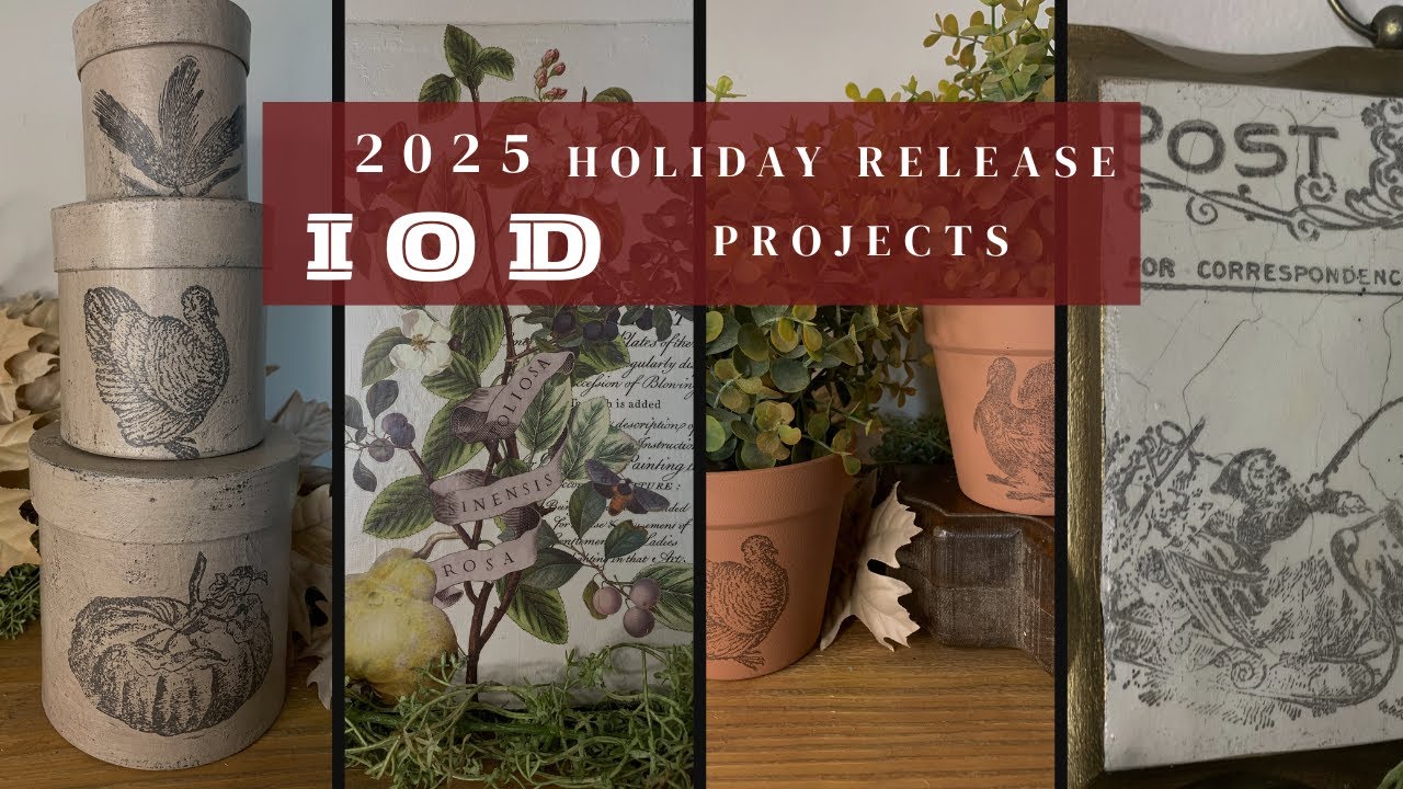 Thrifted Makeovers using 2025 IOD Holiday Release Projects