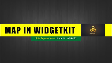 Adding Map in Widgetkit