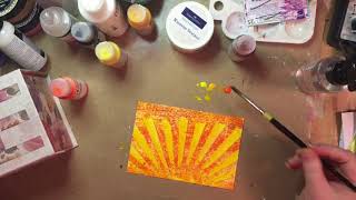 Creating texture with stencils and paste.