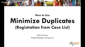 CommCare - Minimize Duplicate Cases (Register from Case List) Explained