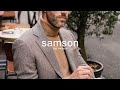 Otis une veste 100 cachemire  motifs chevron  samson sur mesure