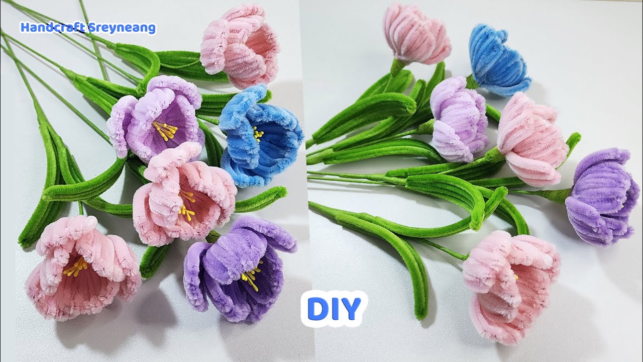 Тюльпан своими руками 🌷 | Подарок ручной работы на День святого Валентина | Изделия ручной работы...