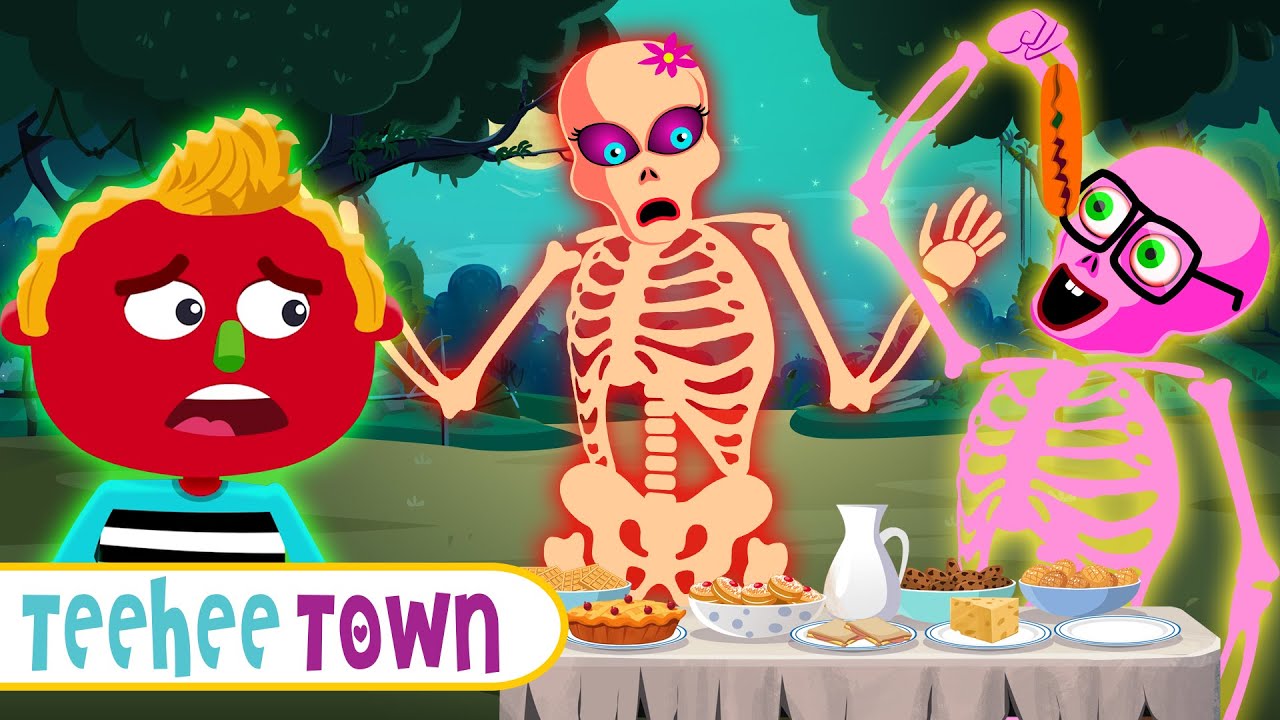 Haunted Skeleton Family Dinner Party Halloween Song  Funny Crazy Song For Kids By Teehee Town