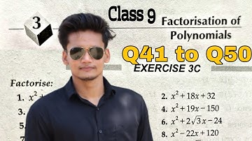 Ex 3C Q41 to Q50 Class 9 Factorisation Of Polynomials | CBSE | RS Aggarwal | Rajmith study