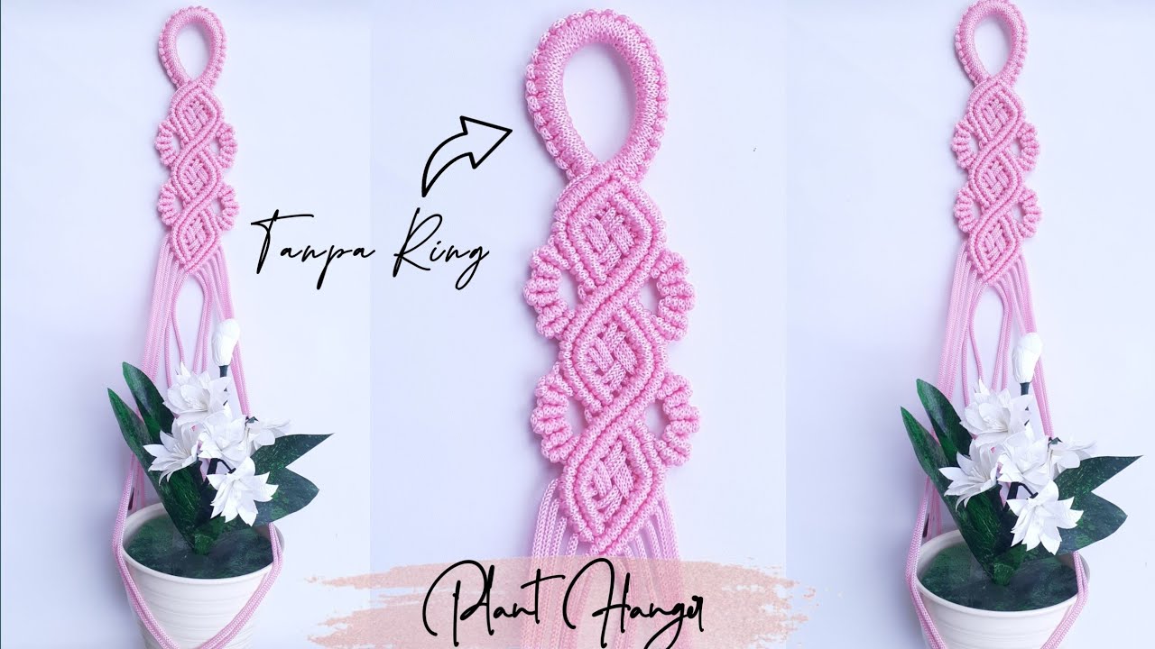 Подвесной горшок для макраме || Вешалки для горшков на ремни без колец