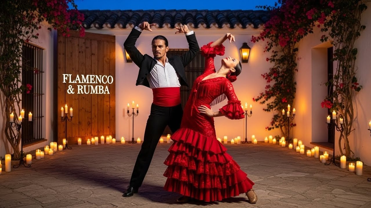 Soft and Romantic Spanish Flamenco Guitar for Peaceful Night Ambience