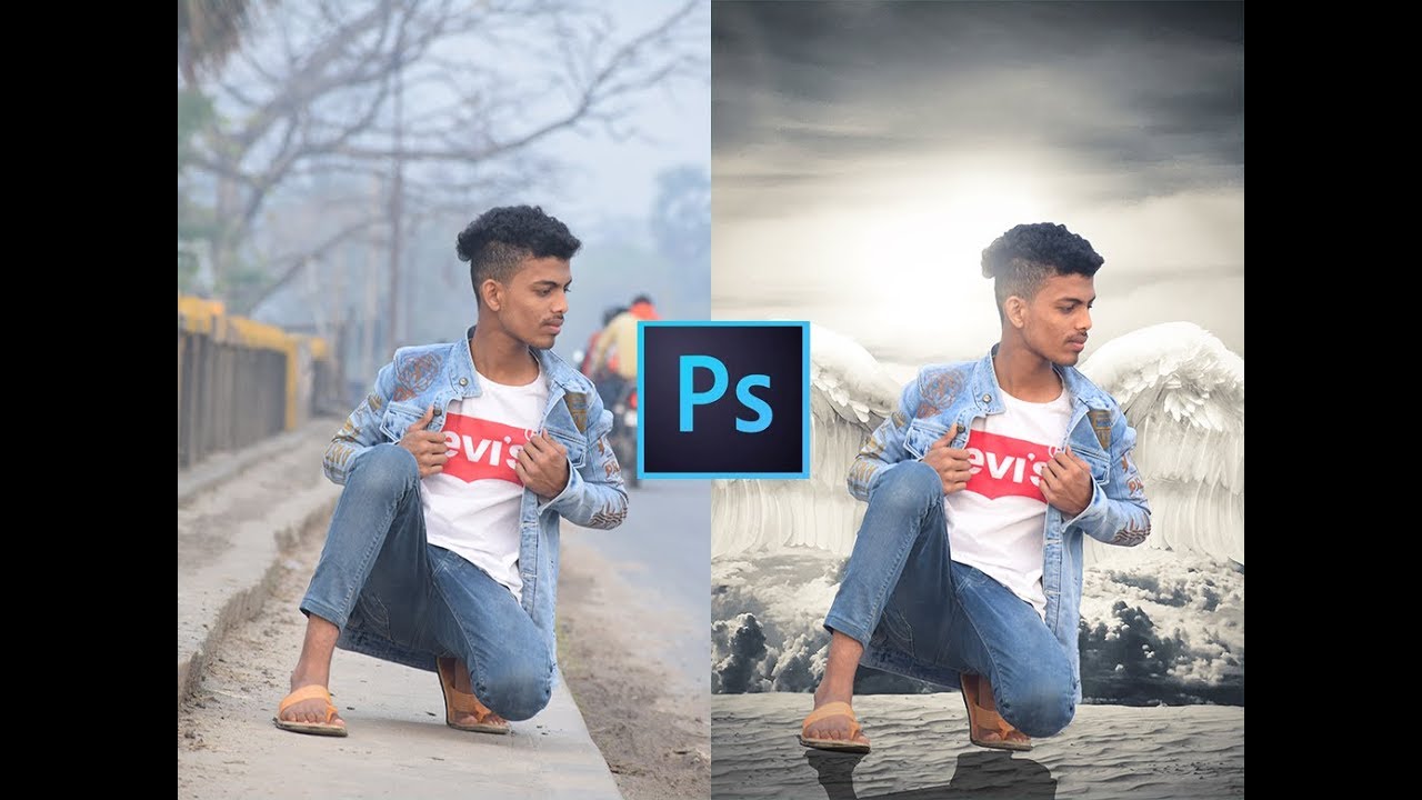 Realistic wings photo editing in photoshop cc