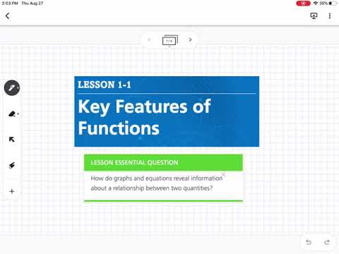 Key Features of Functions (Lesson 1-1) - YouTube