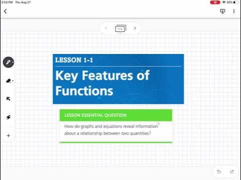 Key Features of Functions (Lesson 1-1) - YouTube