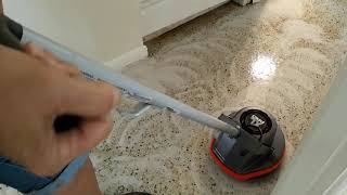 Refinishing terrazzo floors with an Oreck, Twister diamond pads and...  ~ howididit ~