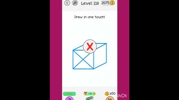 #Braindom : Brain Games Test #newupdate level 118 #Draw in one touch