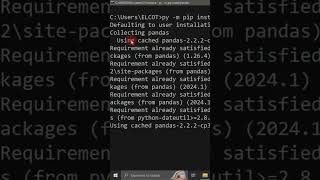 Install Pandas .. Installing pandas packages for python in windows using command prompt