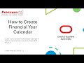 How to Create Financial Year Calendar | Oracle EBS R12