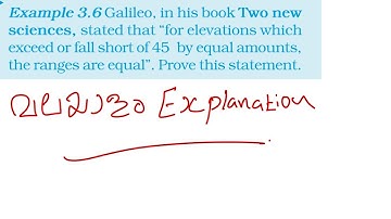 Example 3.6 Galilio in his book Two new sciences, stated that”For elevations which exceed or false