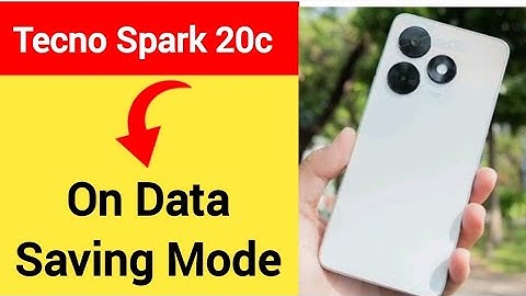 Tecno Spark 20c me data saving mode kaise karen, how to on data saving mode