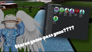 ❓What happened to the stereo game-pass !!! BLOXBURG😱