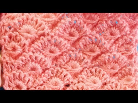 تريكو غرزة الفيستونات رمش العين حلق المحبوب Knitting Stitch Tutorial