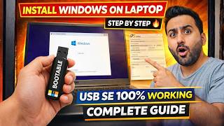 How to Install Windows on Laptop (Step by Step) | Rufus + Bootable USB Complete Guide 🔥