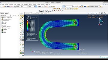 Abaqus Tutorial Videos - Curved Beam Analysis in Abaqus(3D shell)