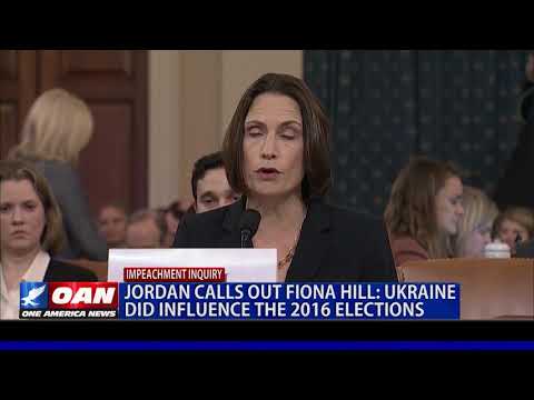 Jordan calls out Fiona Hill: Ukraine did influence the 2016 elections