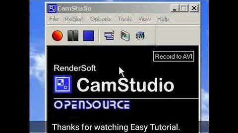 Using Camstudio to Screen Record Video Tutorial