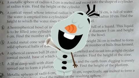 MBSE Class 10: Areas & Volumes Video 12 ( Ex 16.2, Q4,5,9&11) | English and Mizo