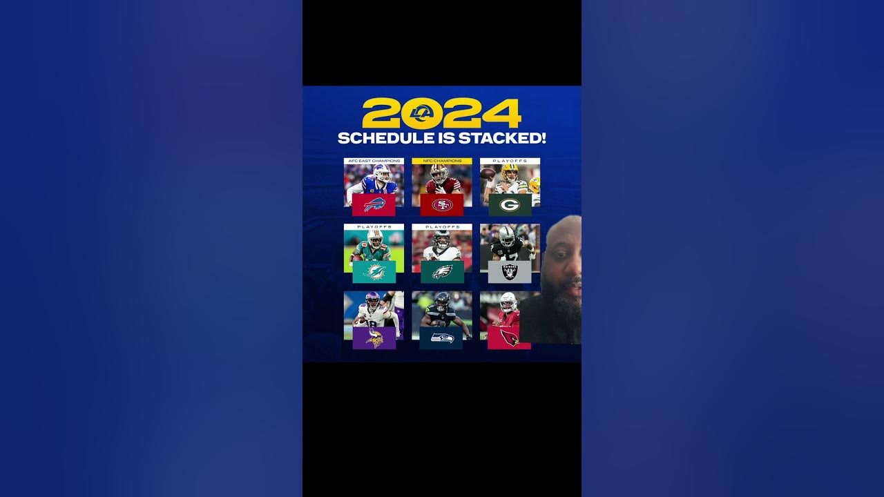 Rams 2025 Home Opponents.eagles bills niners packers raiders 