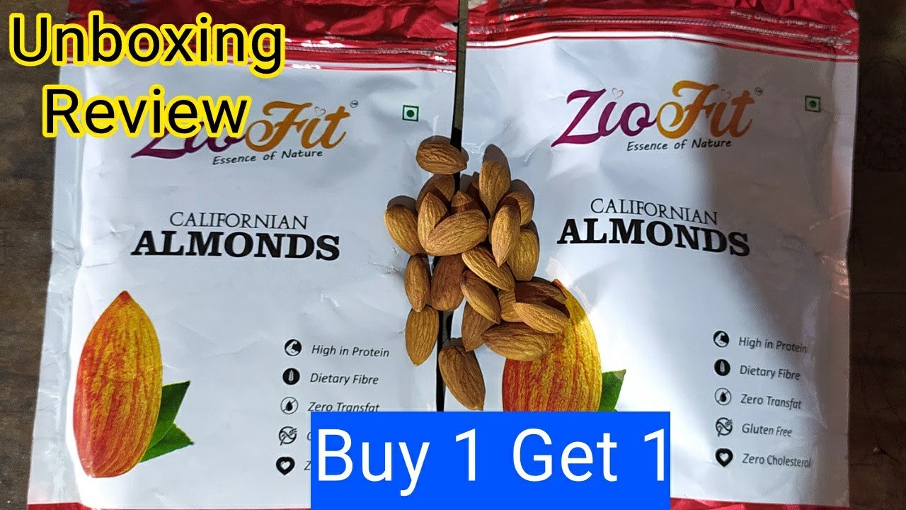 ZioFit Almonds Order From Amazon Unboxing & Review Video in Hindi YouTube