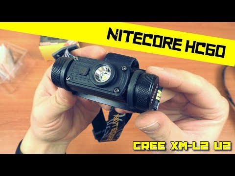 МОЩНЫЙ НАЛОБНЫЙ ФОНАРЬ NITECORE HC-60 НА ДИОДЕ XML-L2 U2. GEARBEST