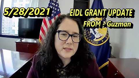 BREAKING EIDL GRANT UPDATE DIRECTLY FROM ISABEL GUZMAN | 5/28/2021 | Targeted advance