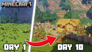 I Am Spending 1 YEAR In My NEW Minecraft Survival World! - 1 Year Minecraft Survival Days 1-10