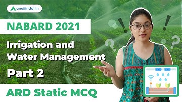 NABARD Grade A & B | ARD Static MCQs | -  Irrigation and water management Part 2 By Pooja Ma