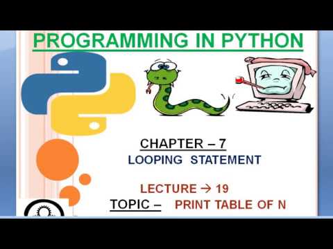 CHAPTER 7 :Printing The Table Of a Number In reverse order || Lecture 19  ||  #coder_brains || #92