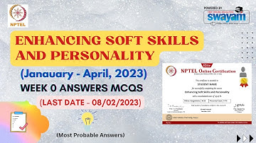 Enhancing Soft Skills and Personality || Week 0 Assignment Answers || NPTEL 2023